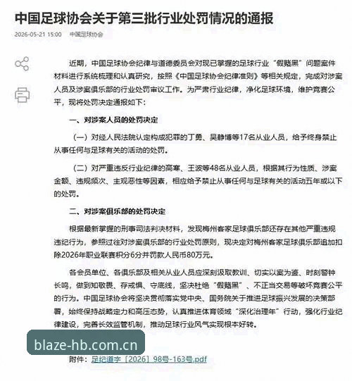 中国足协第三批禁足名单详解：行业整顿与火博体育平台的深度观察
